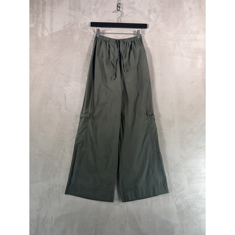 FAITHFULL THE BRAND Rainey Pants‎ Womens Size XS Green Wide Leg Cargo Pockets